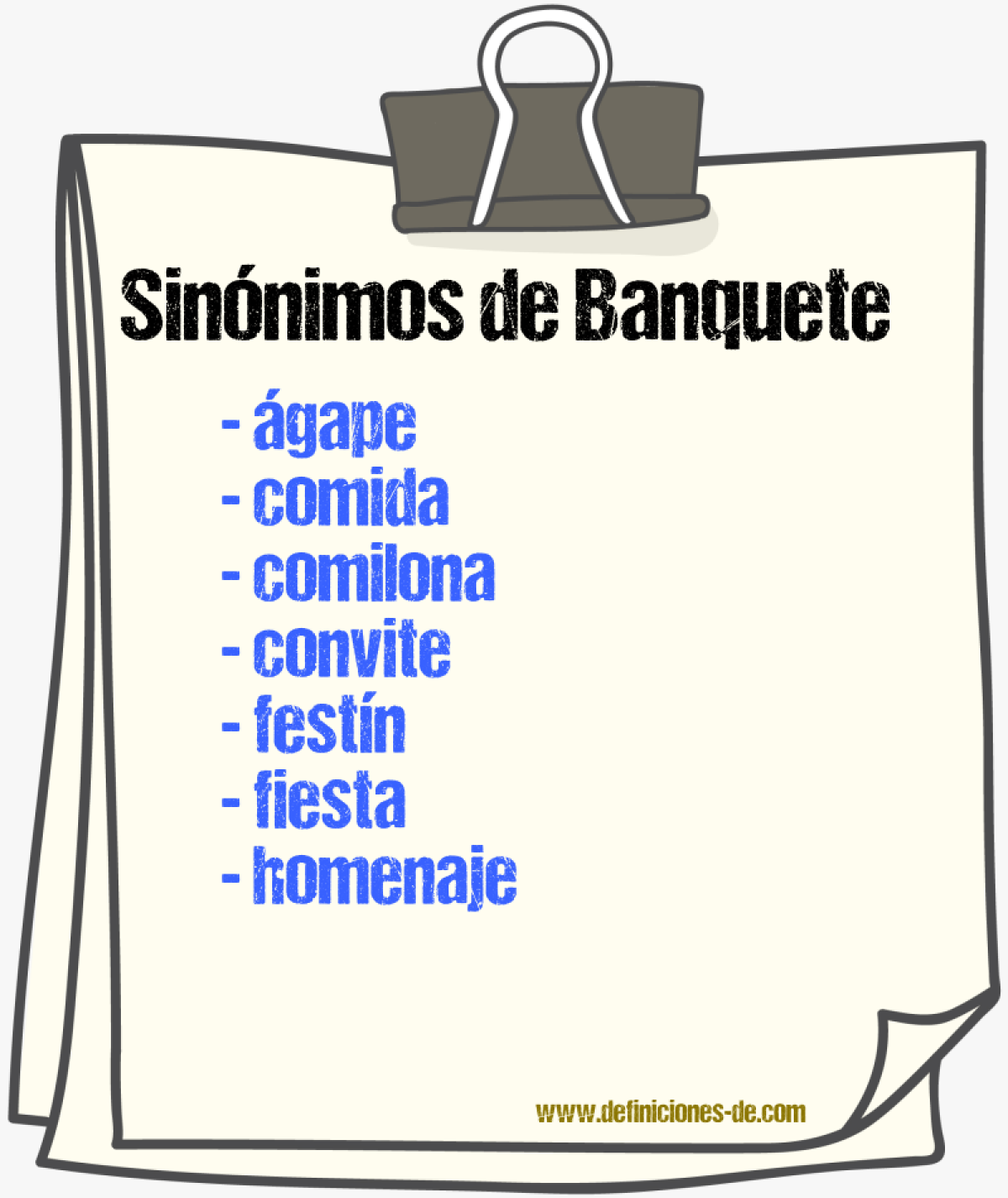 Sinnimos de banquete