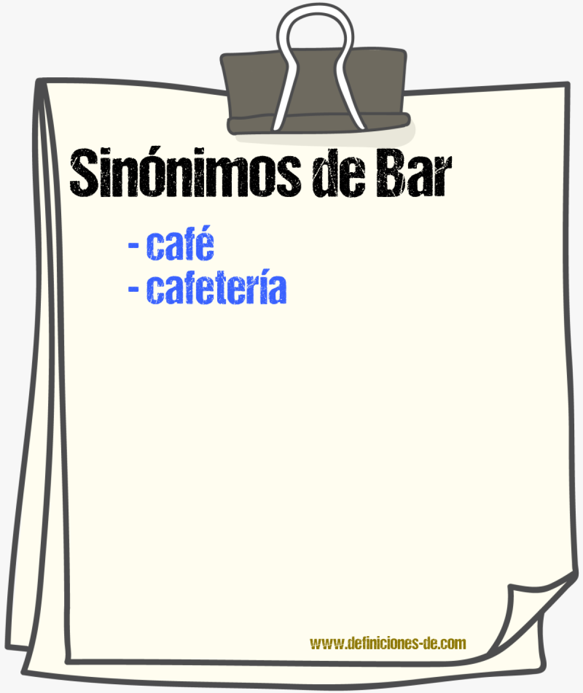 Sinnimos de bar