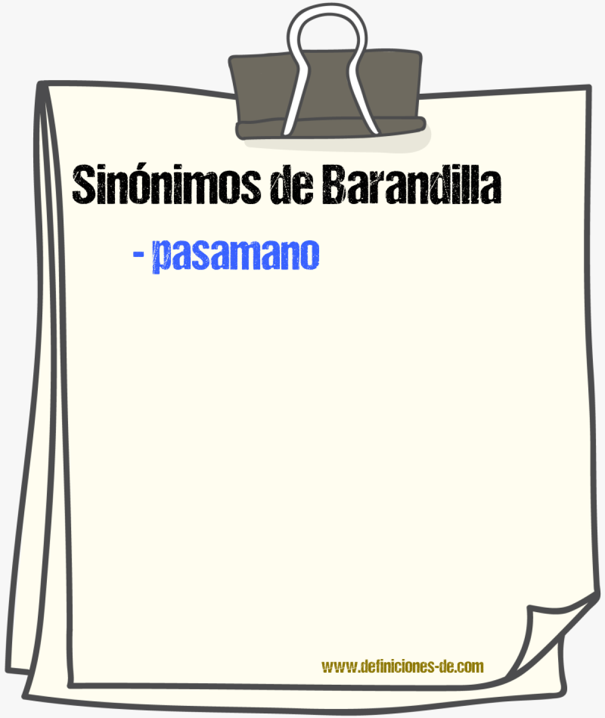 Sinnimos de barandilla