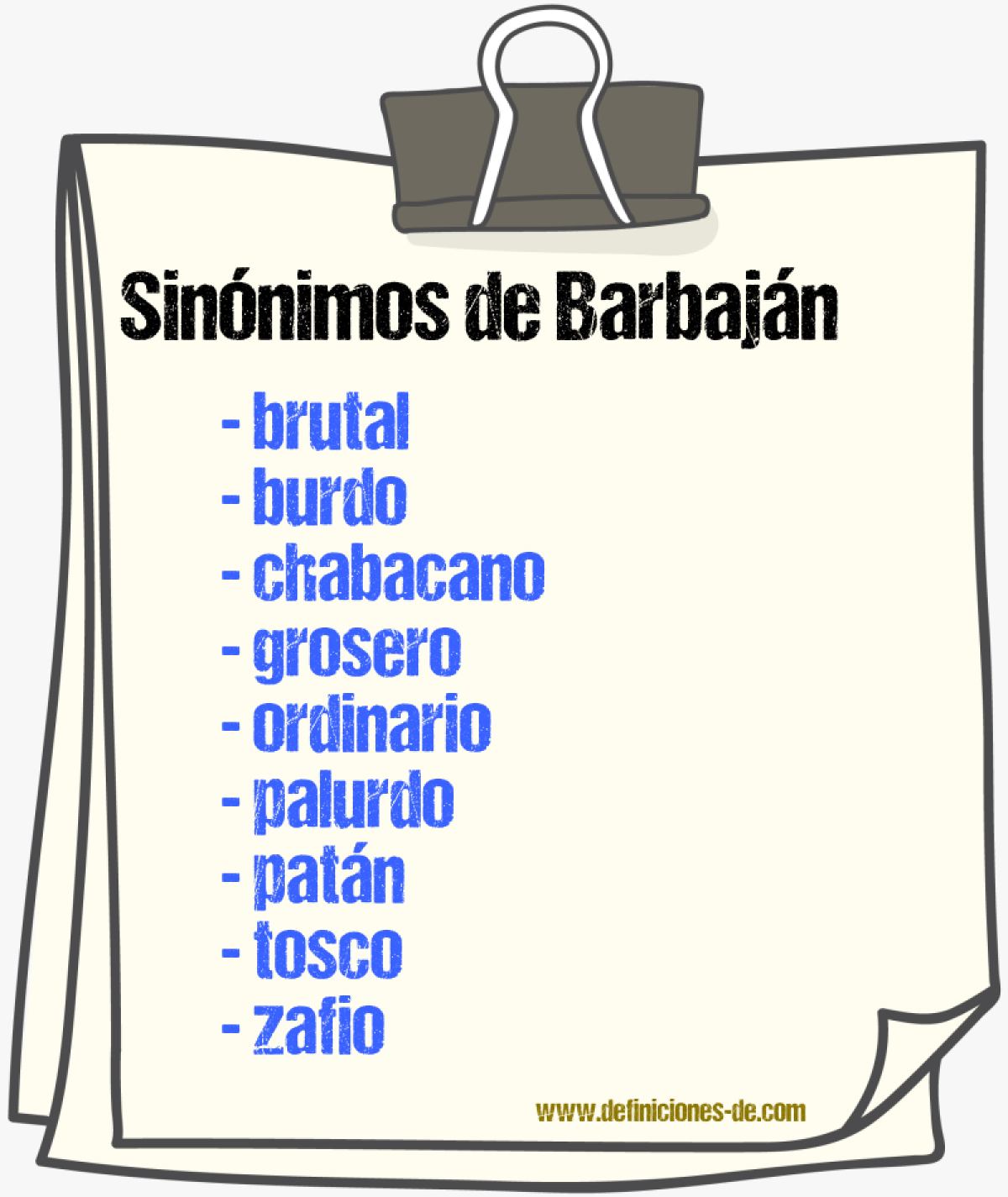 Sinnimos de barbajn