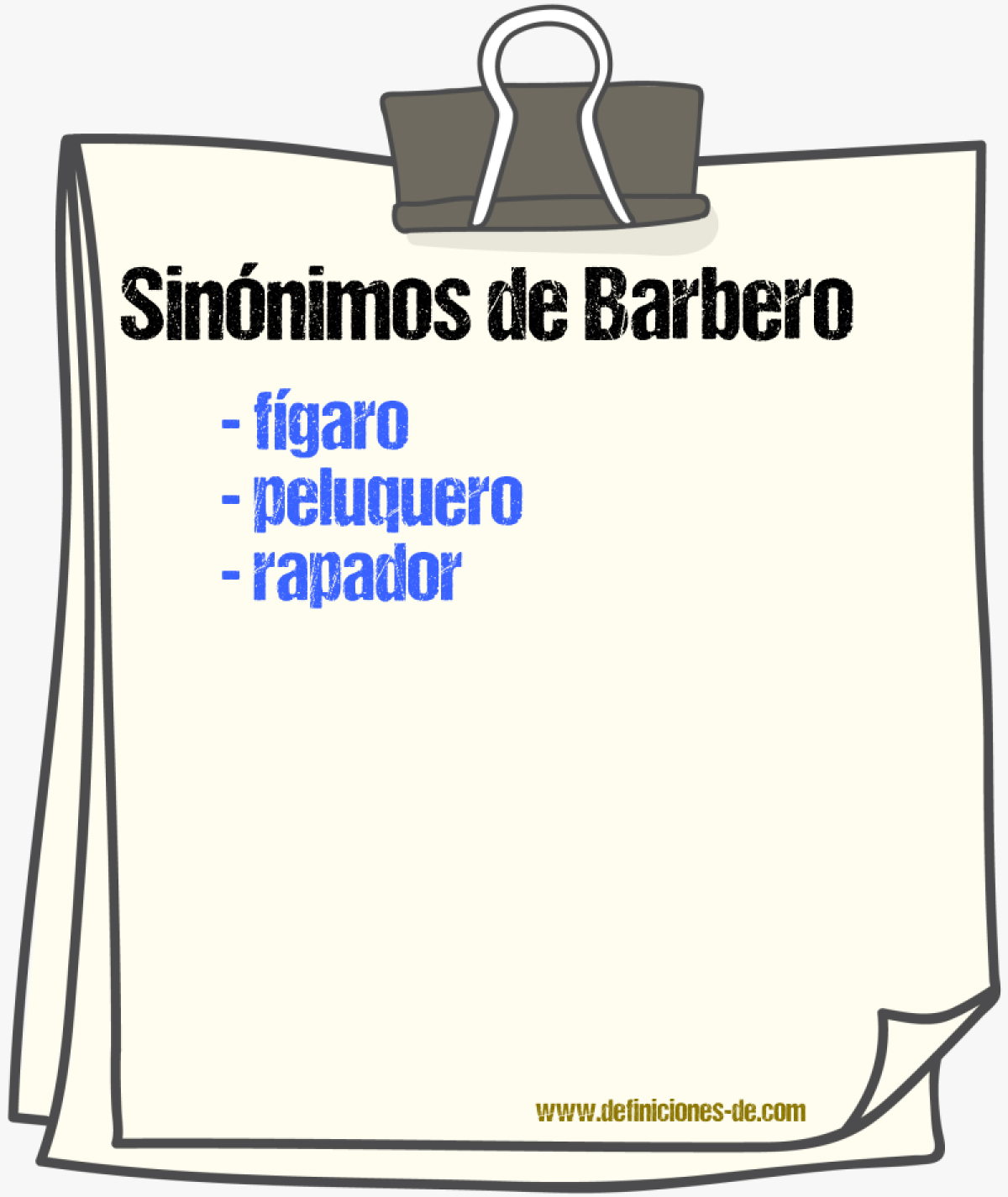 Sinnimos de barbero