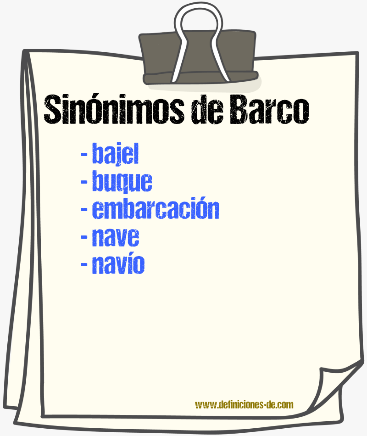 Sinnimos de barco