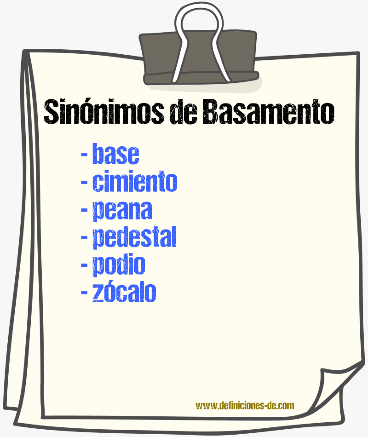 Sinnimos de basamento