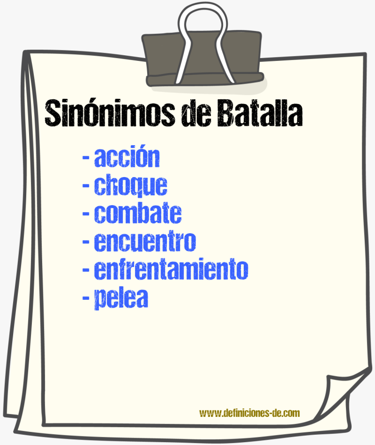 Sinnimos de batalla