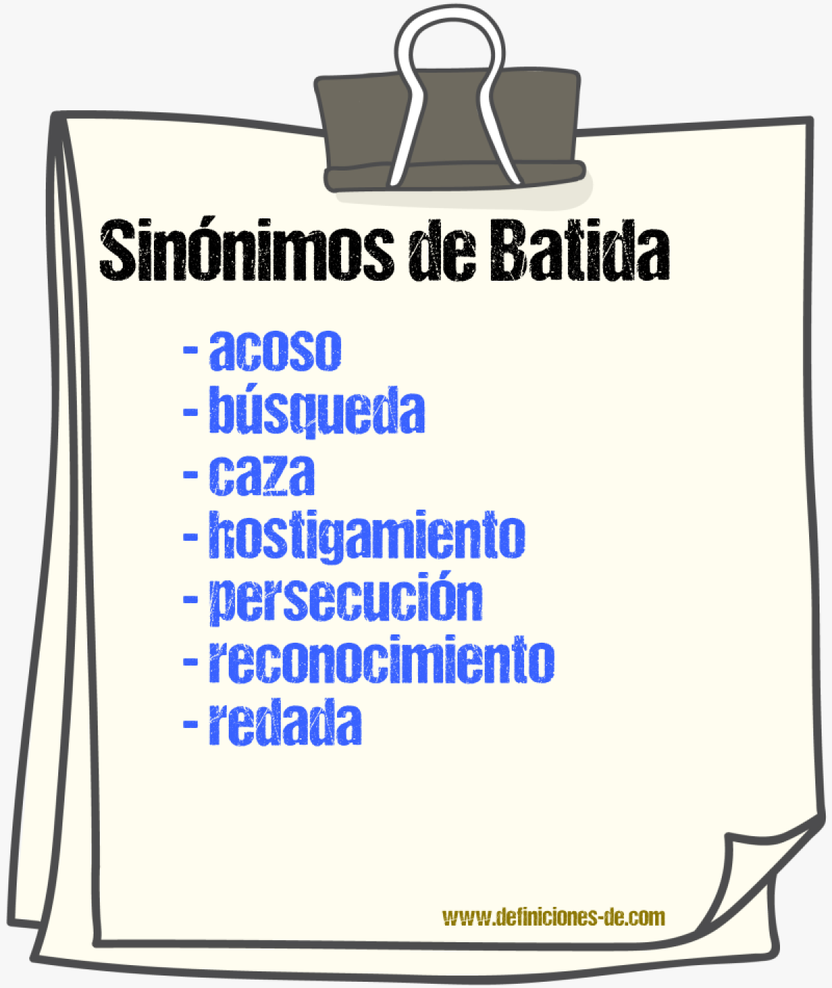 Sinnimos de batida