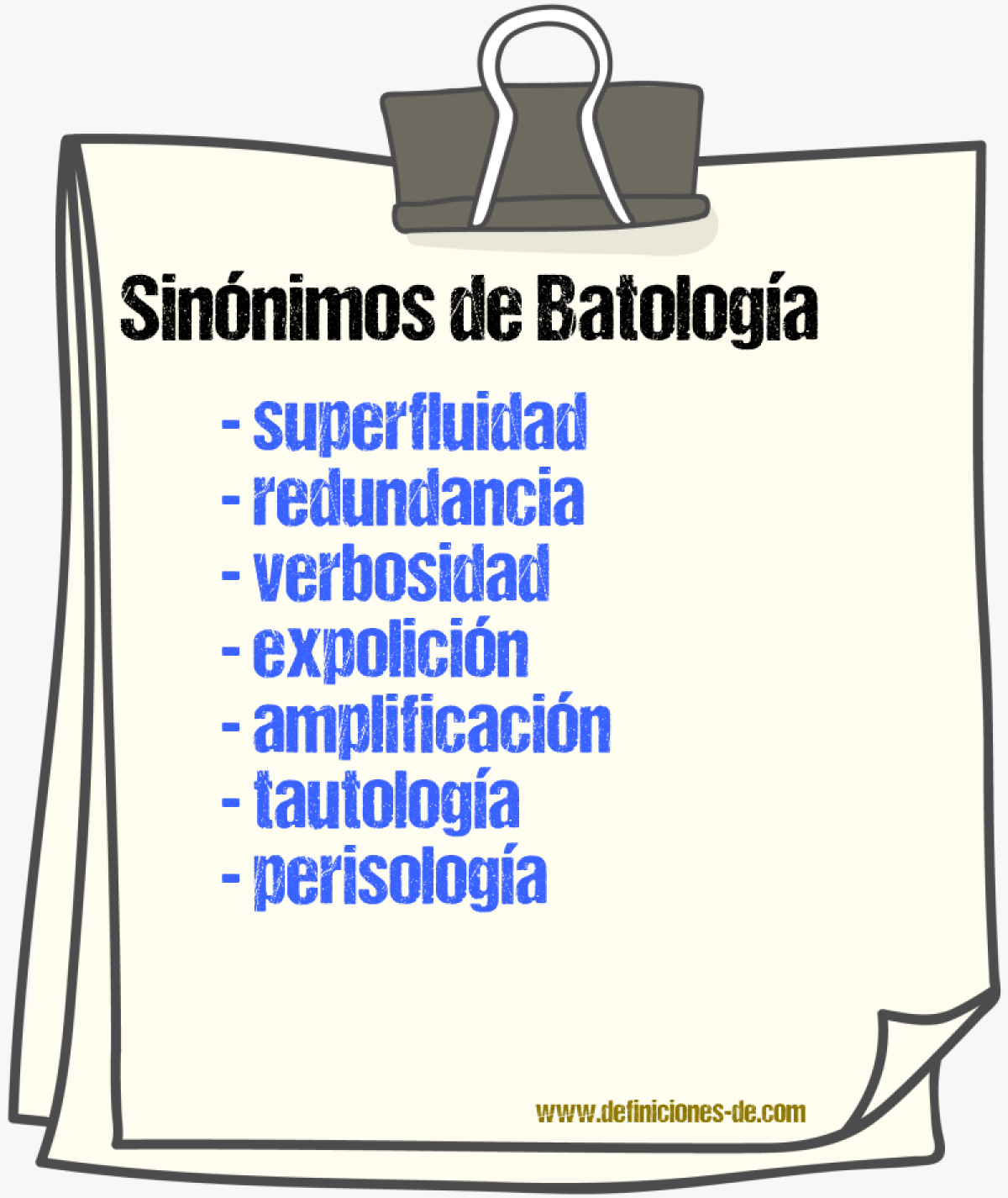 Sinnimos de batologa