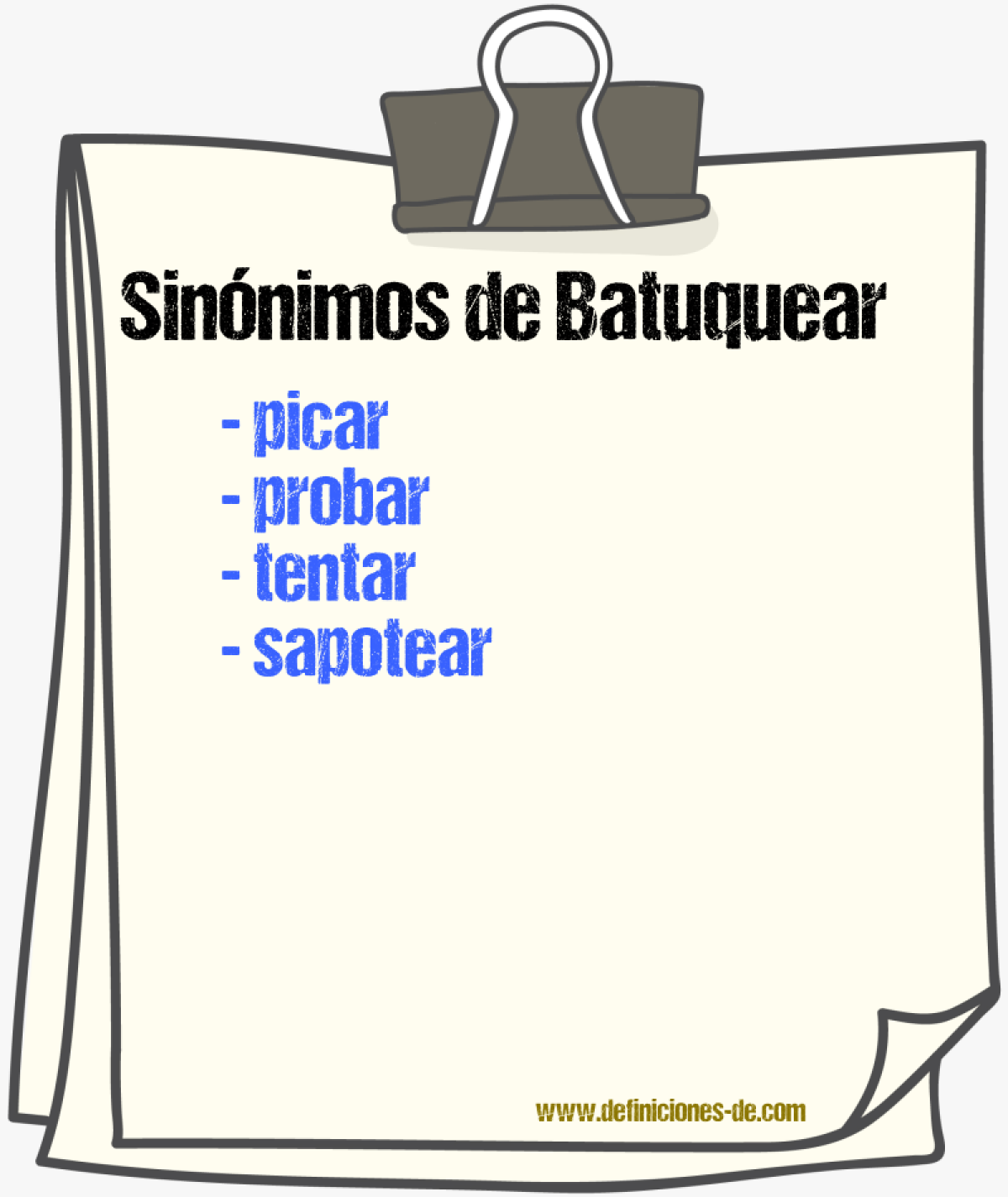 Sinnimos de batuquear