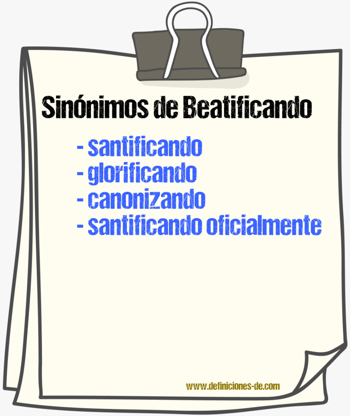 Sinónimos de beatificando