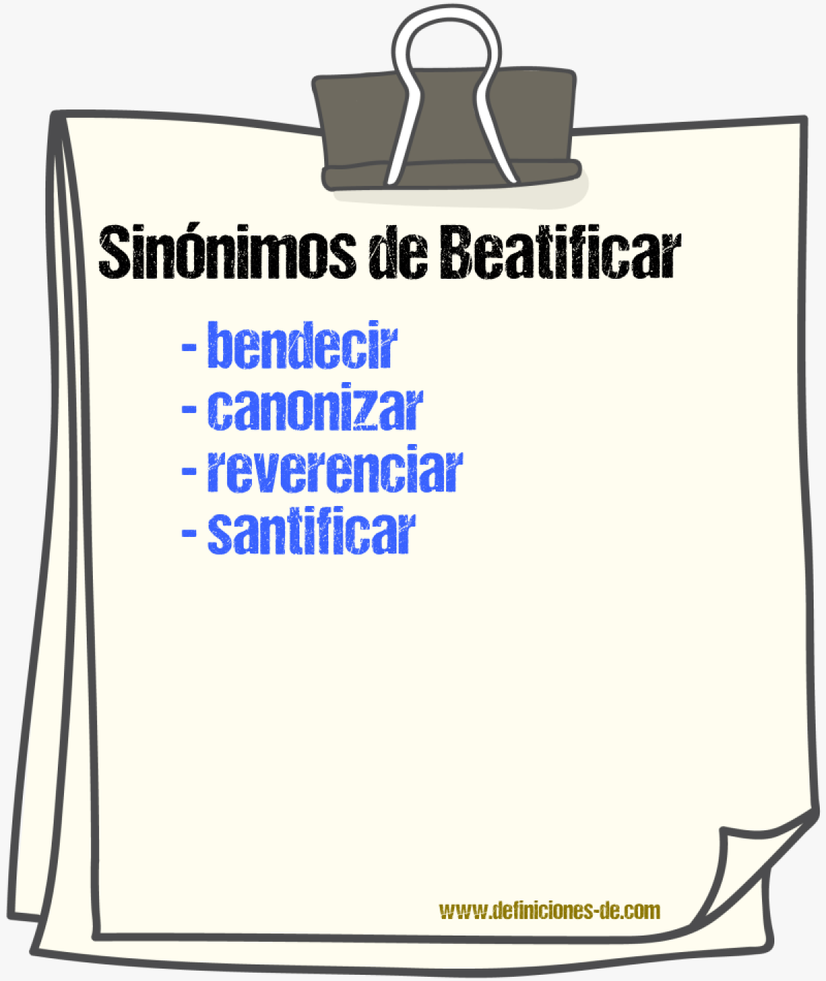 Sinnimos de beatificar