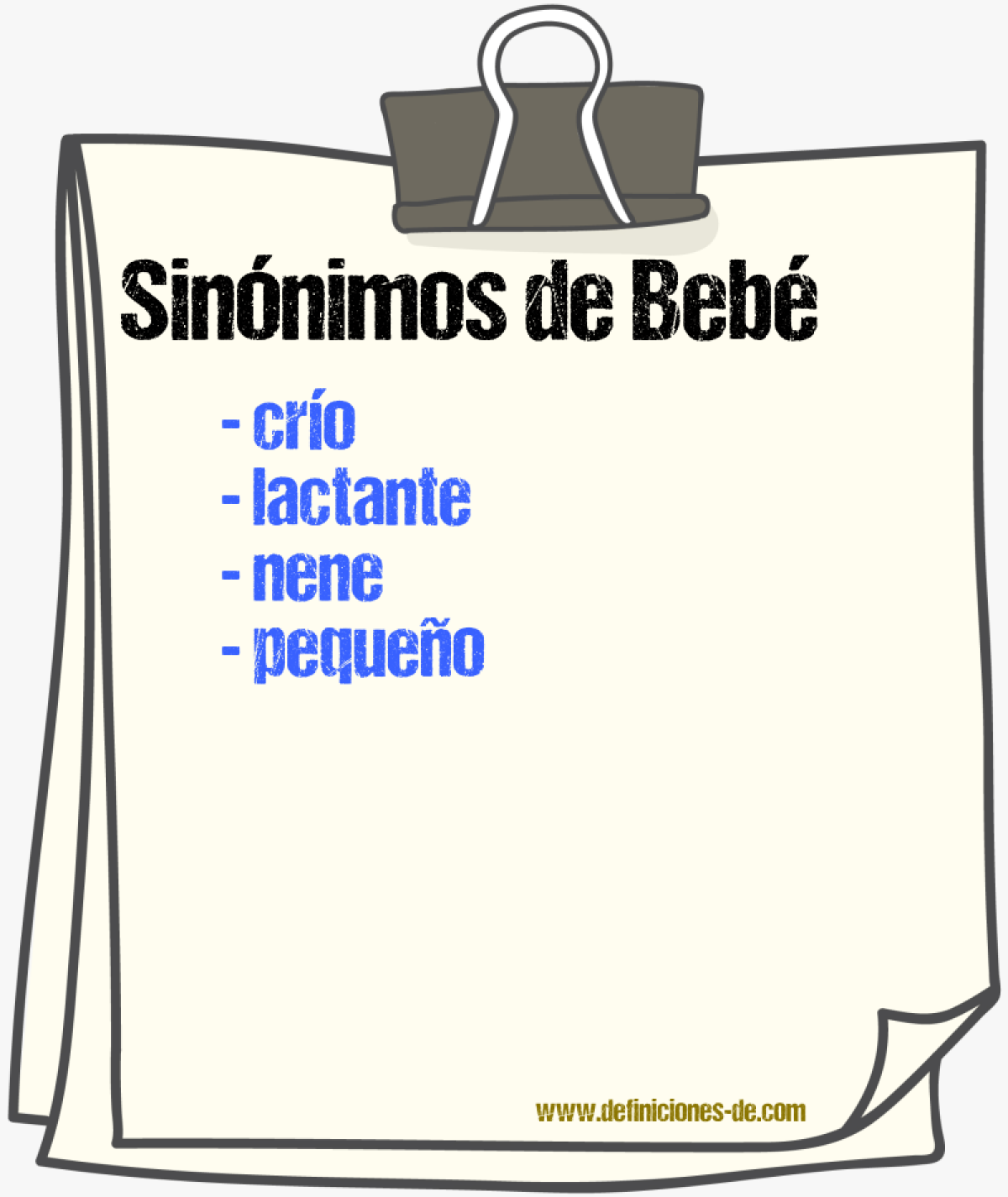 Sinnimos de beb