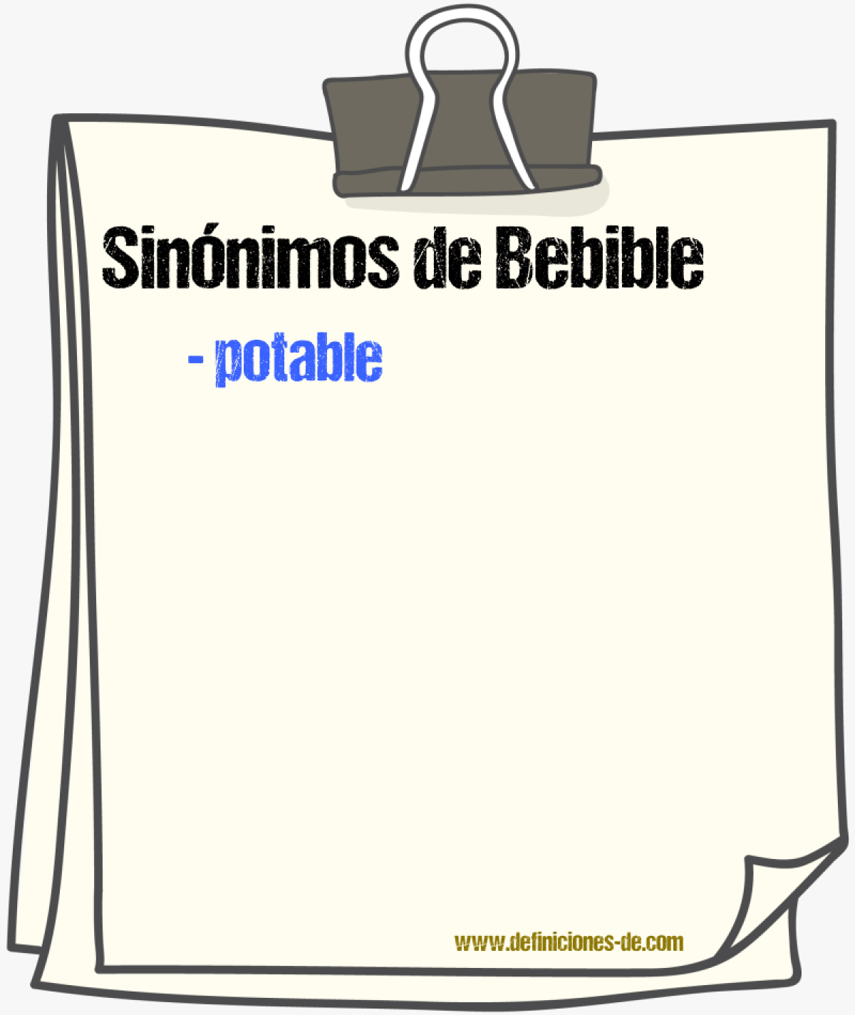 Sinnimos de bebible