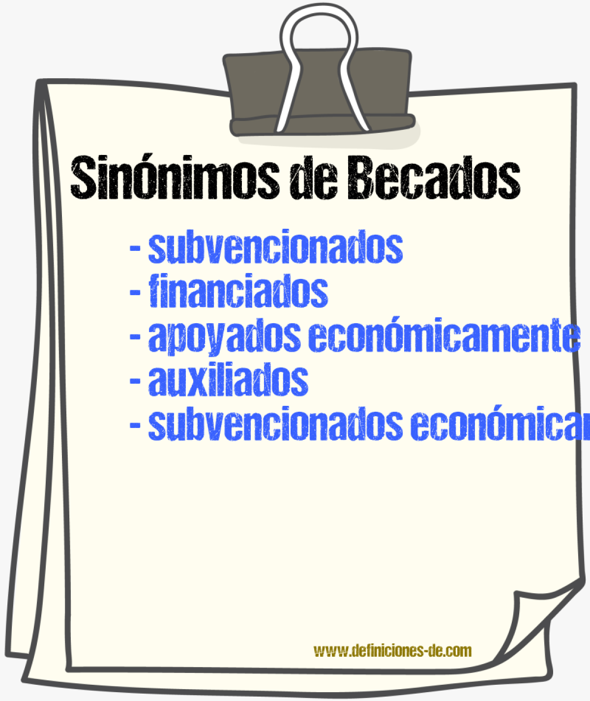 Sinónimos de becados