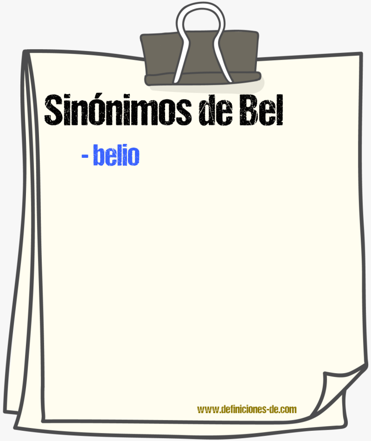 Sinnimos de bel