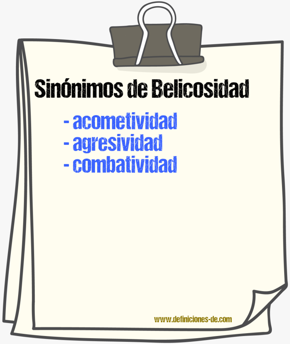 Sinnimos de belicosidad