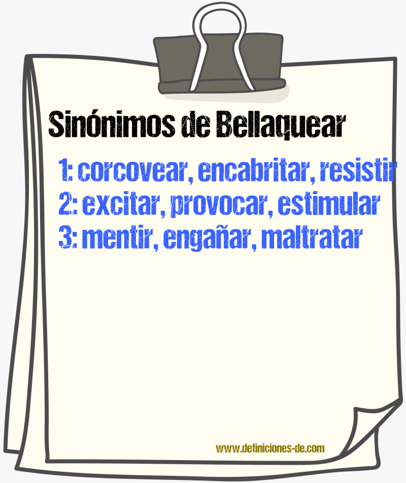 Sinnimos de bellaquear