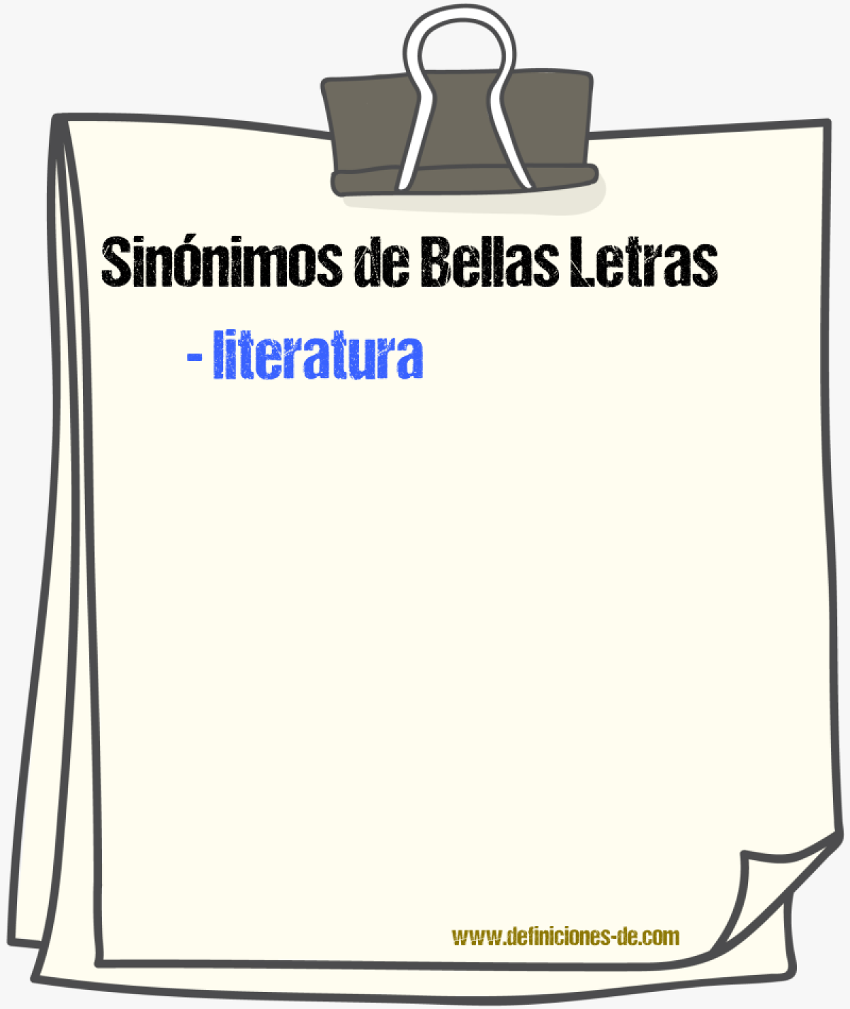 Sinnimos de bellas letras