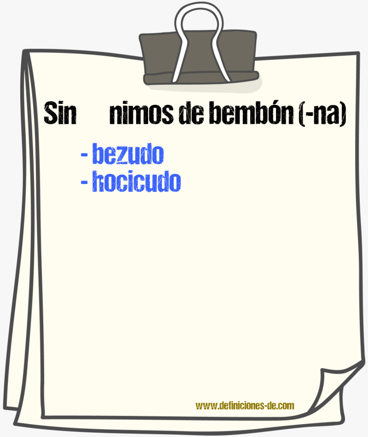 Sinnimos de bembn