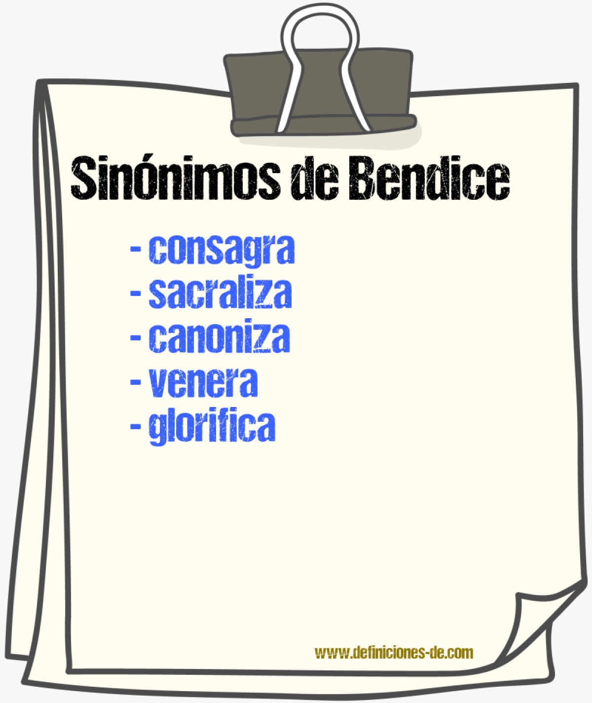 Sinónimos de bendice