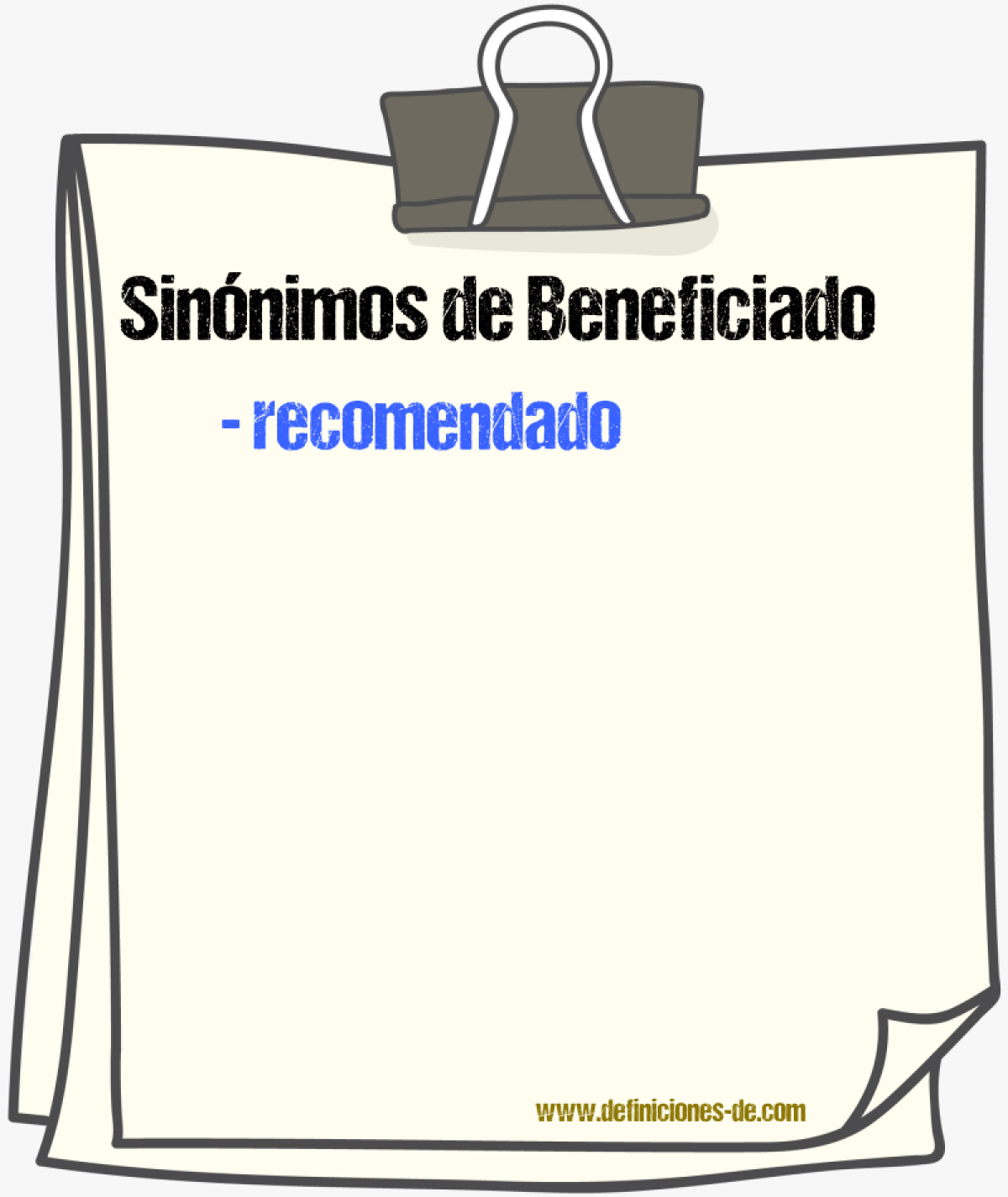 Sinnimos de beneficiado