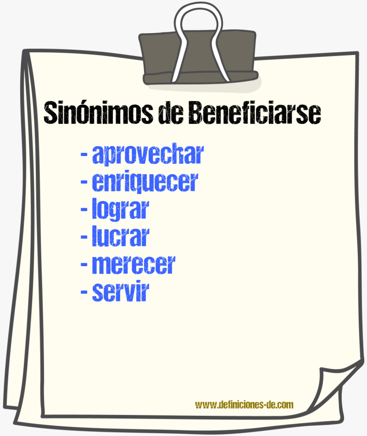 Sinnimos de beneficiarse