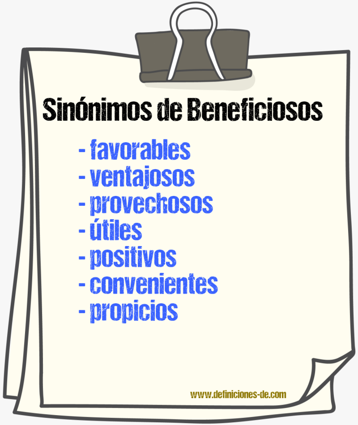 Sinónimos de beneficiosos