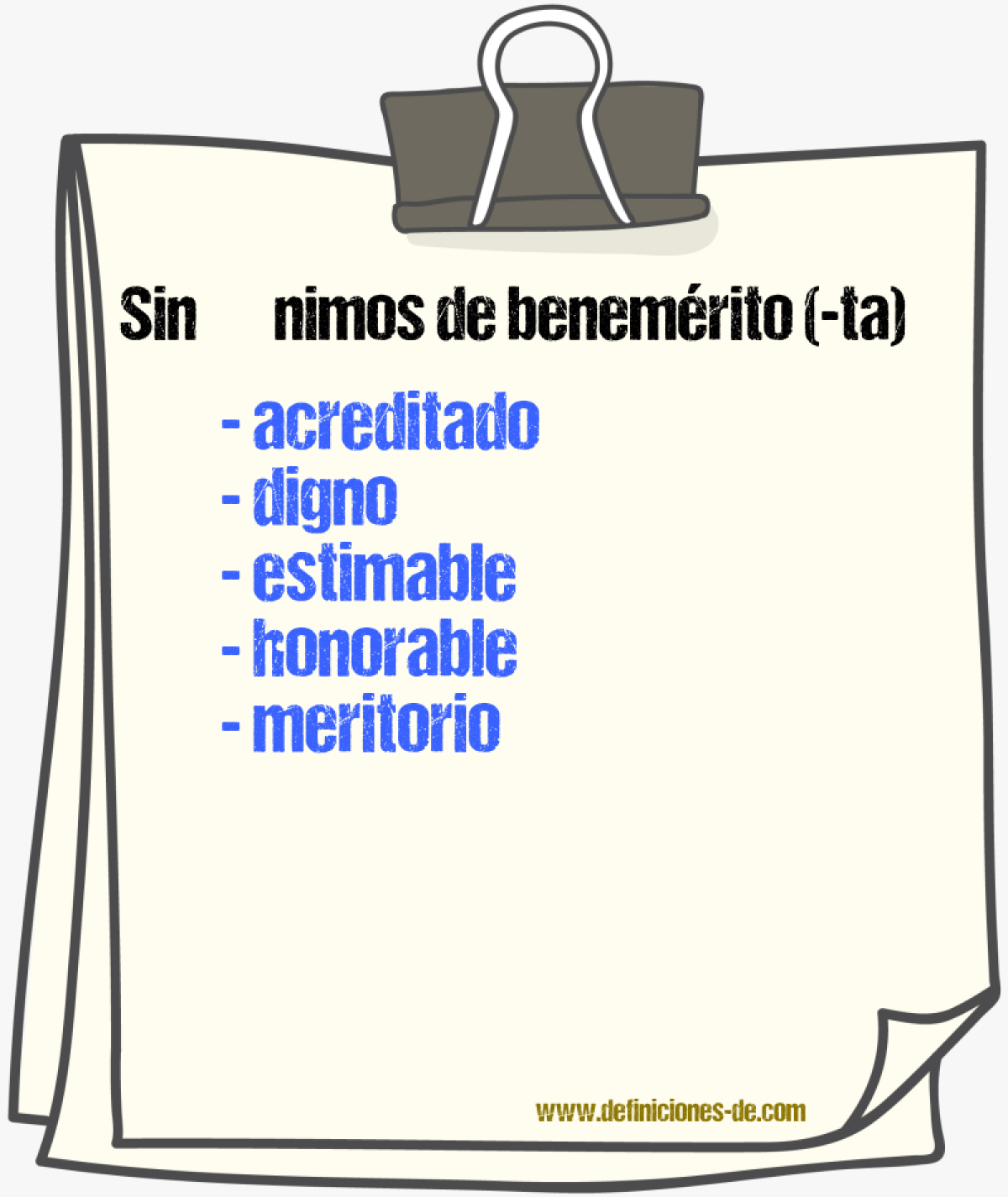 Sinnimos de benemrito