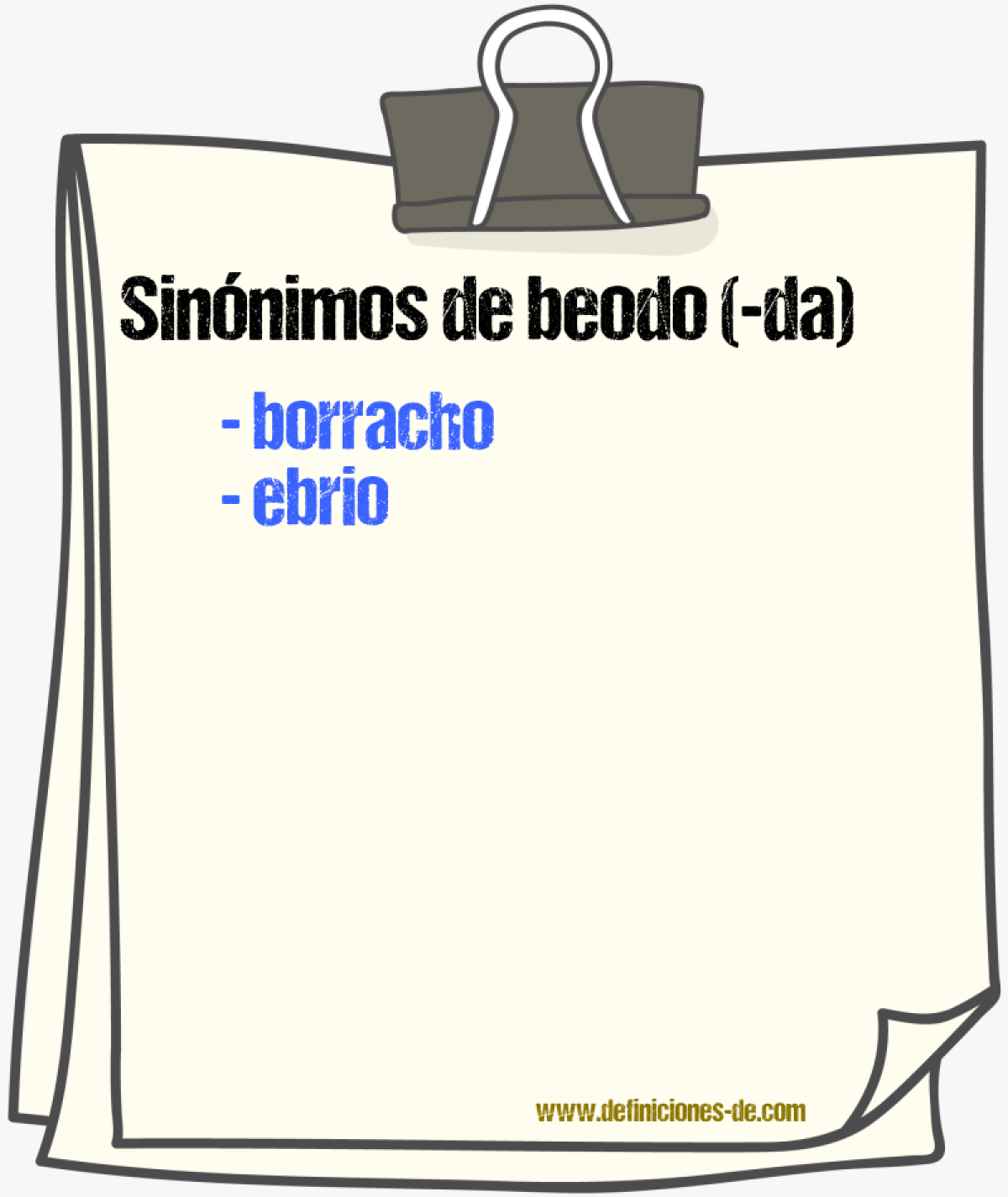 Sinnimos de beodo