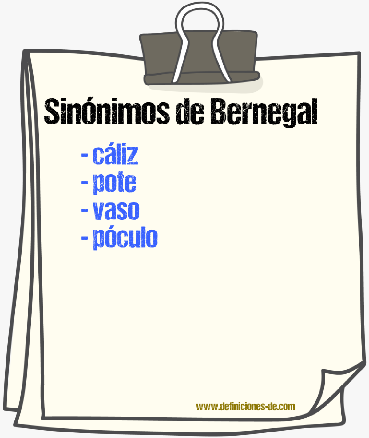 Sinnimos de bernegal