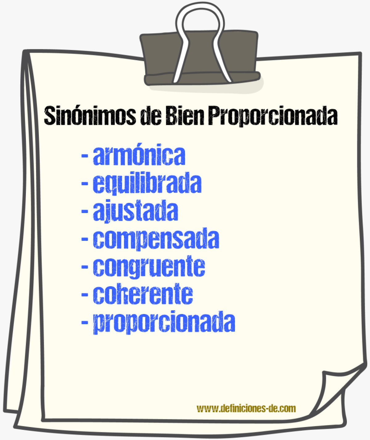 Sinónimos de bien proporcionada