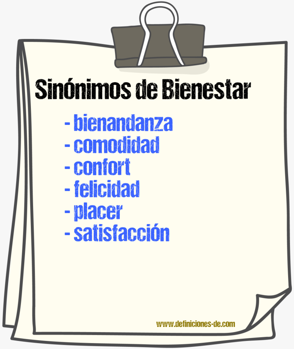 Sinnimos de bienestar