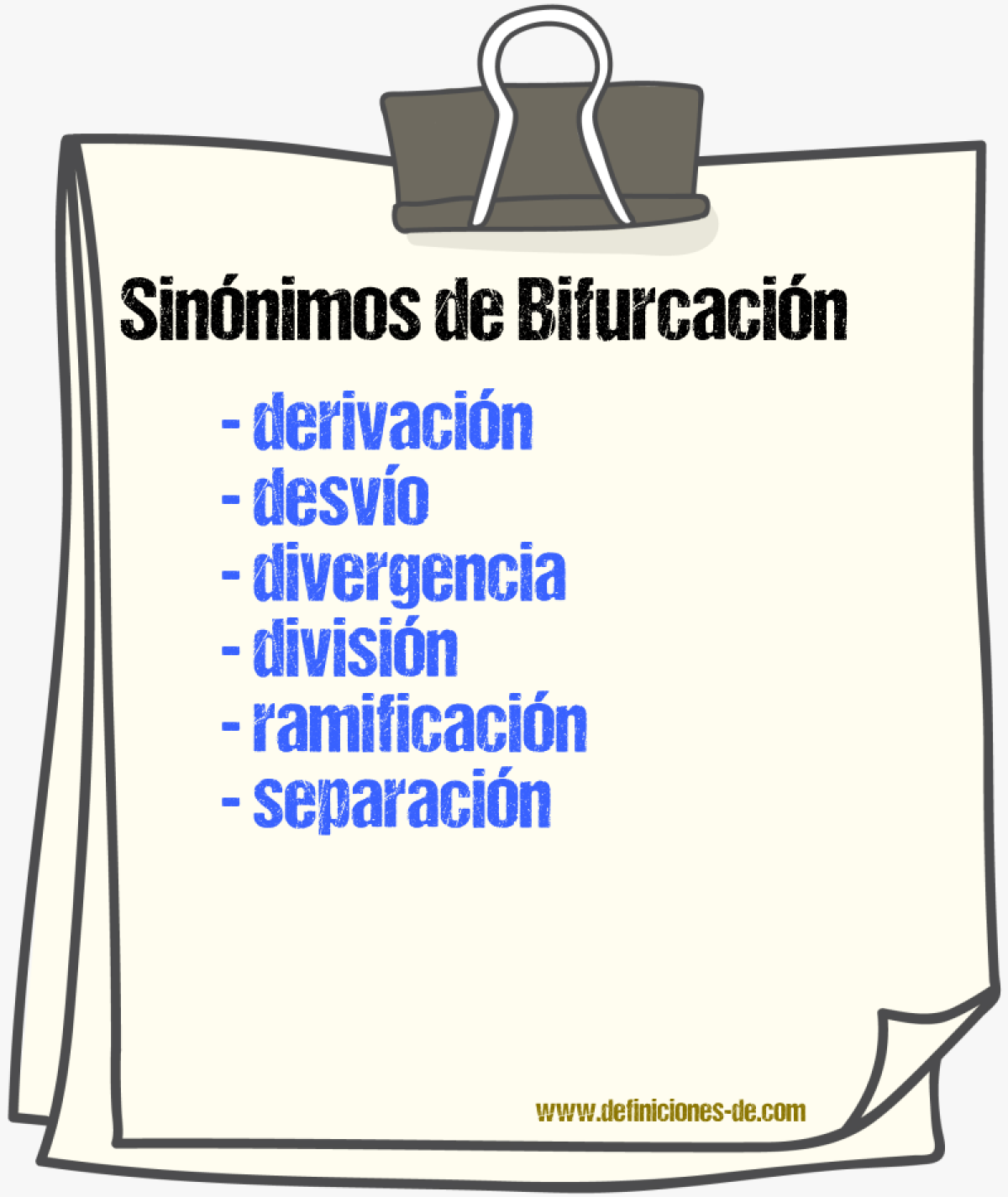 Sinnimos de bifurcacin