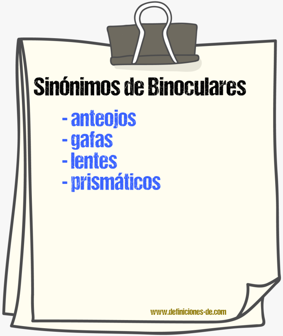 Sinnimos de binoculares