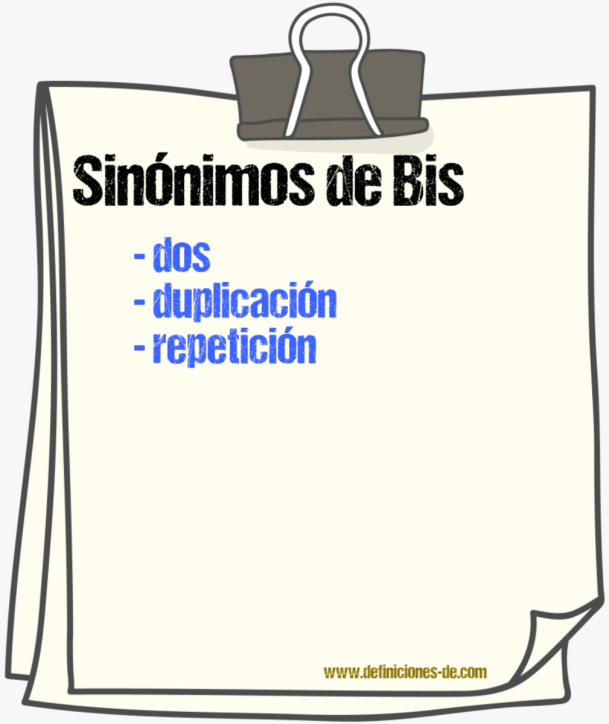 Sinnimos de bis