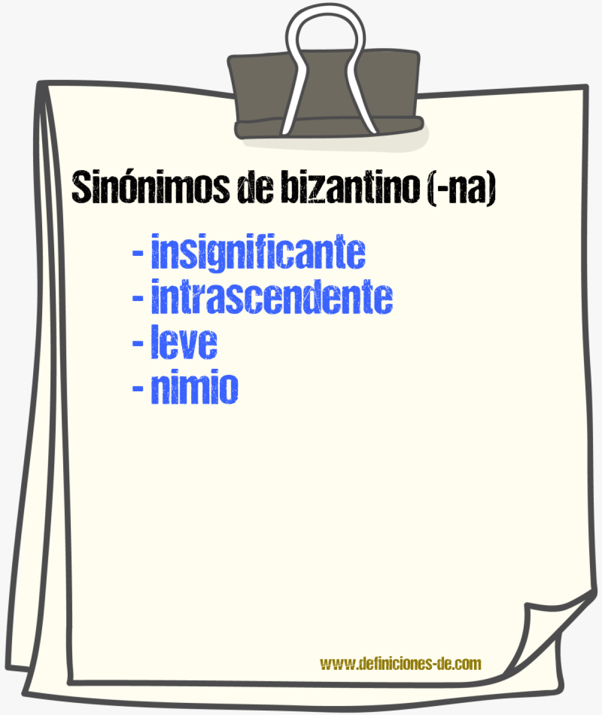 Sinnimos de bizantino