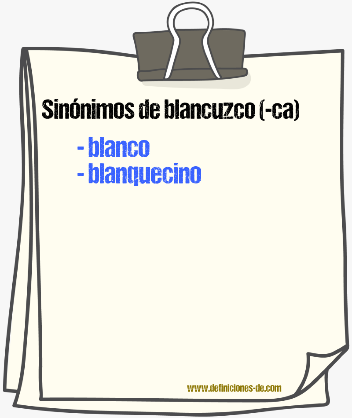 Sinnimos de blancuzco