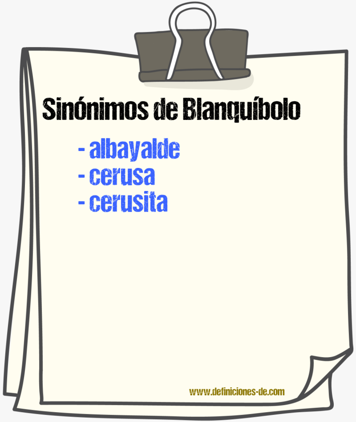 Sinnimos de blanqubolo