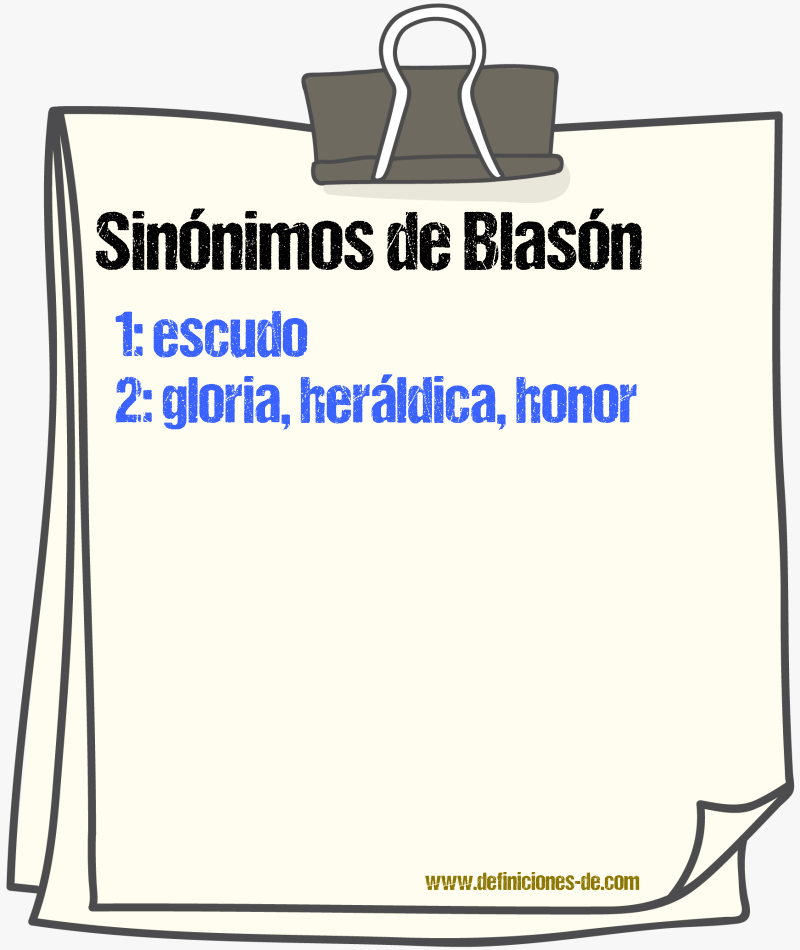 Sinnimos de blasn