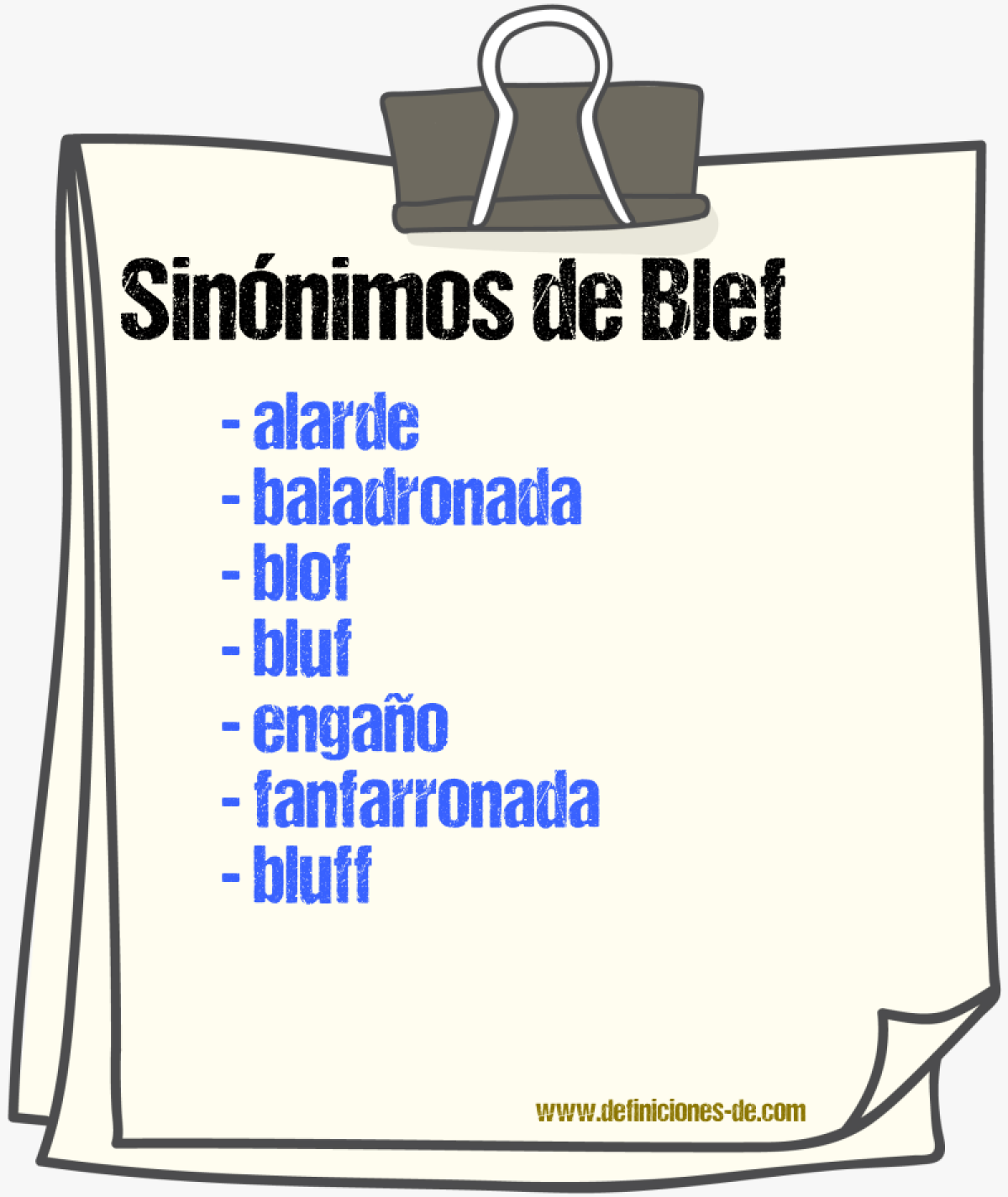 Sinnimos de blef