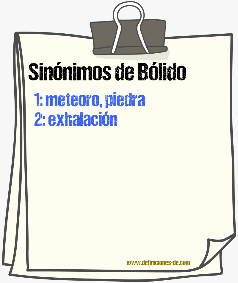 Sinnimos de blido