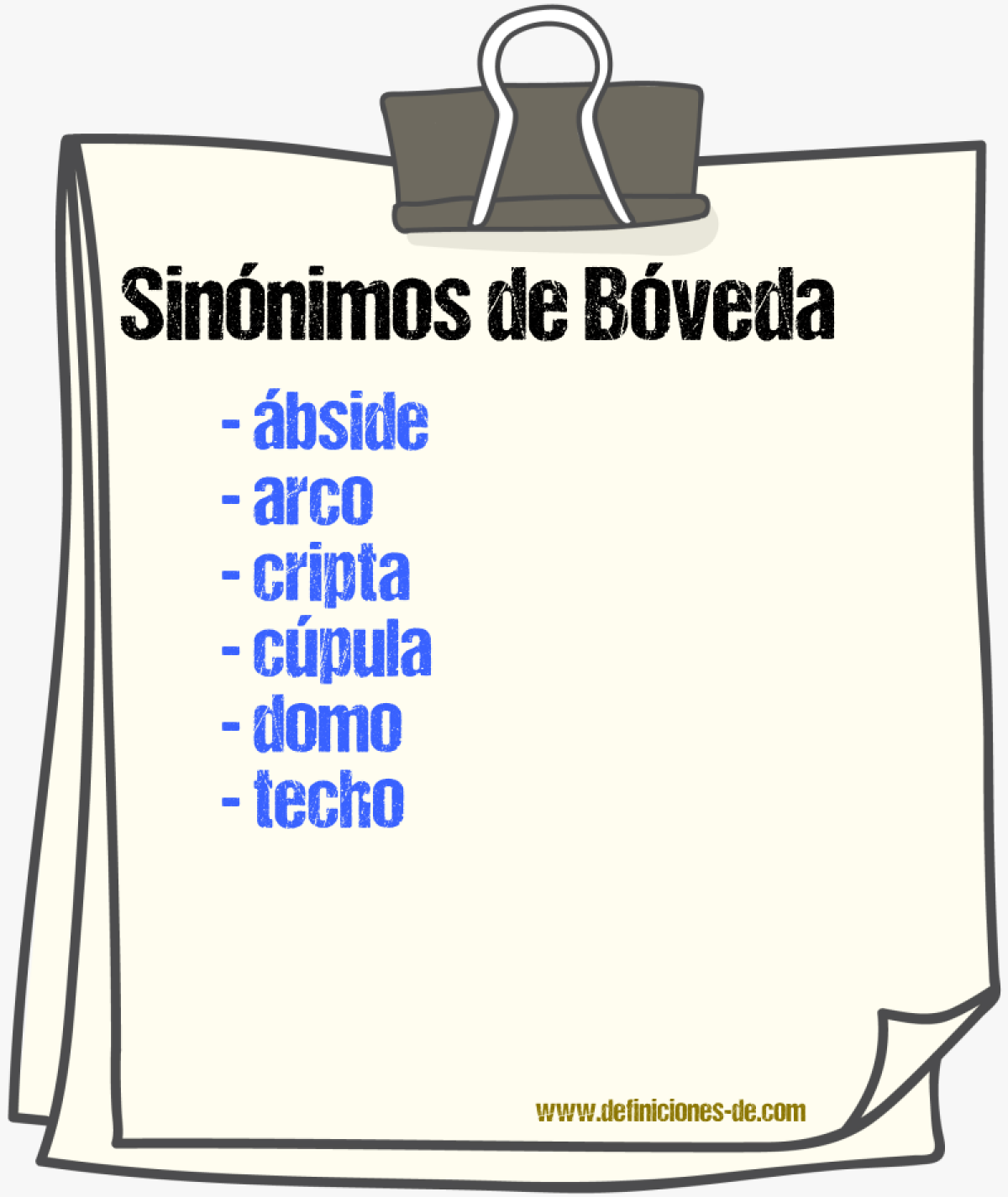 Sinnimos de bveda