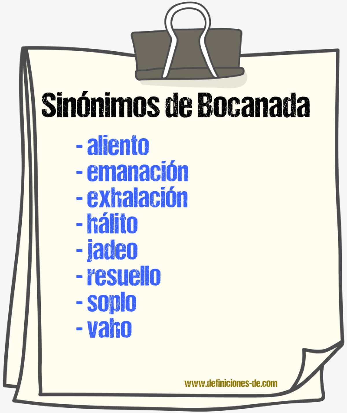 Sinnimos de bocanada