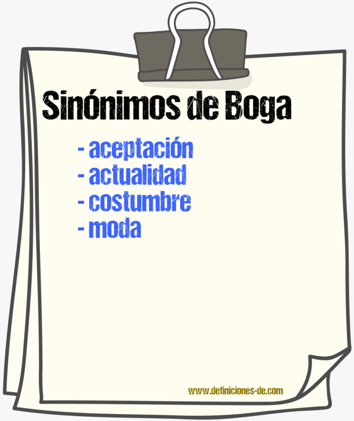 Sinnimos de boga