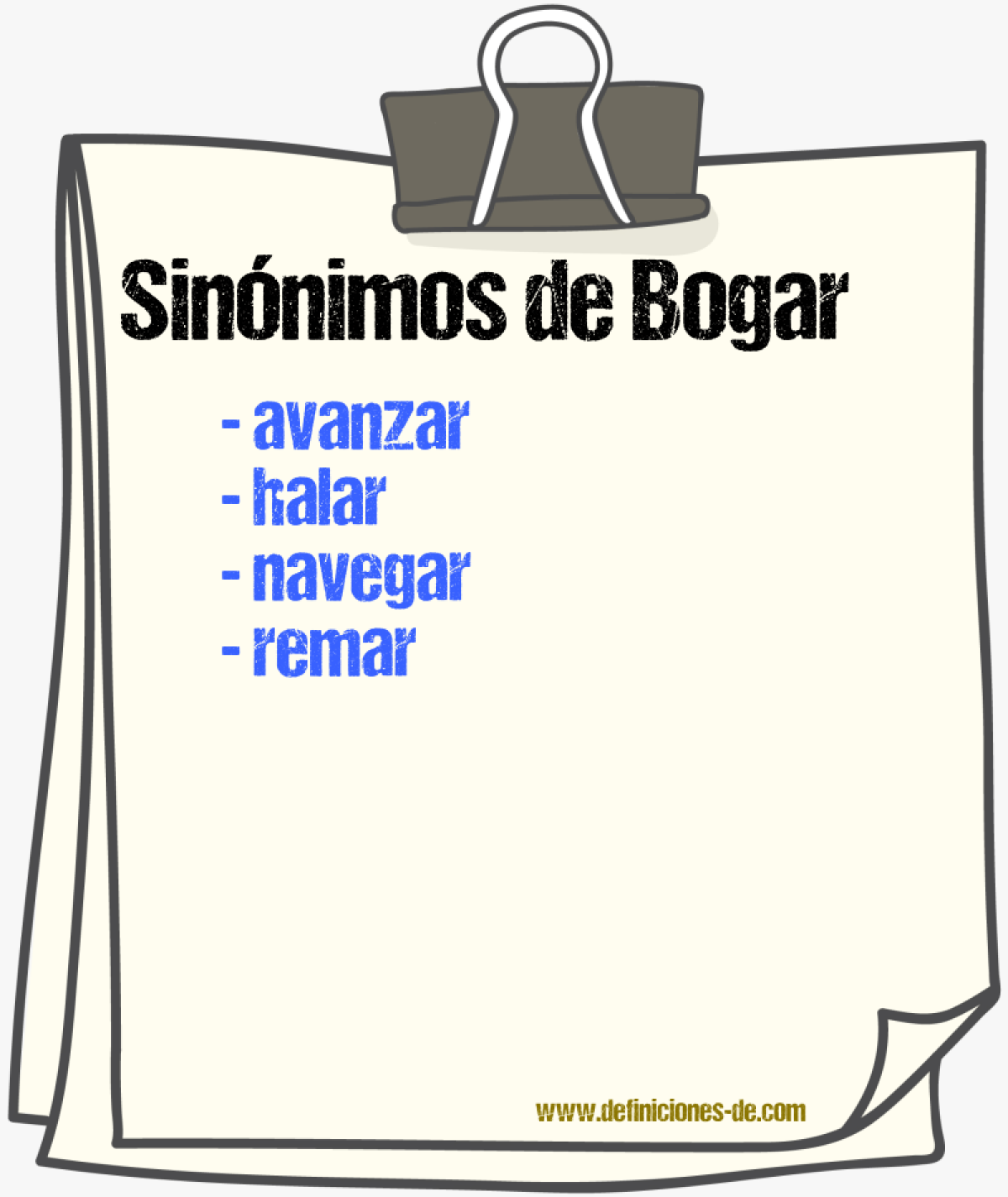 Sinnimos de bogar