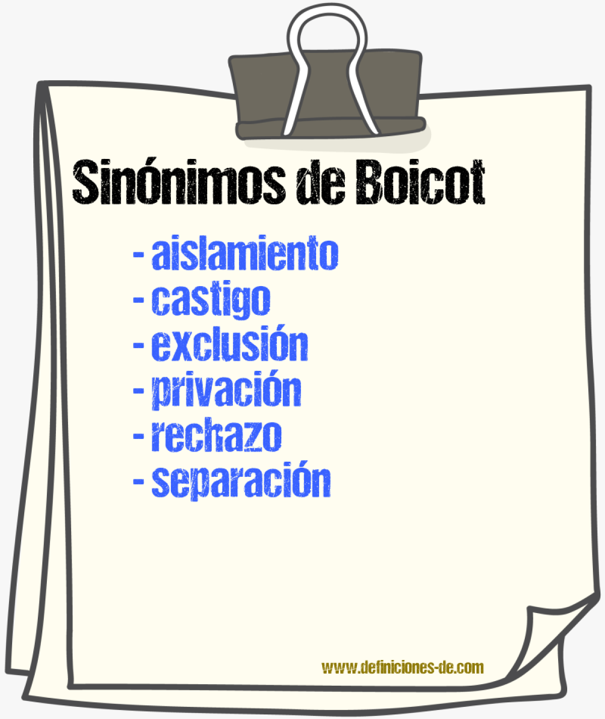 Sinónimos de boicot