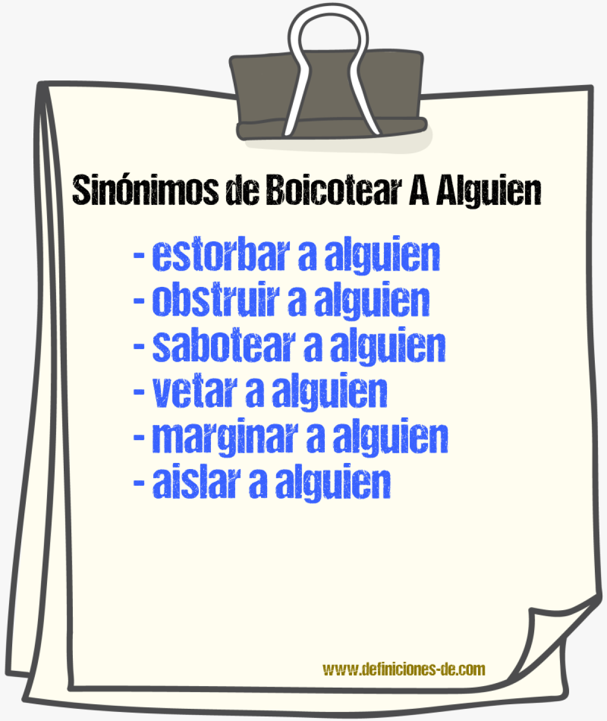 Sinónimos de boicotear a alguien