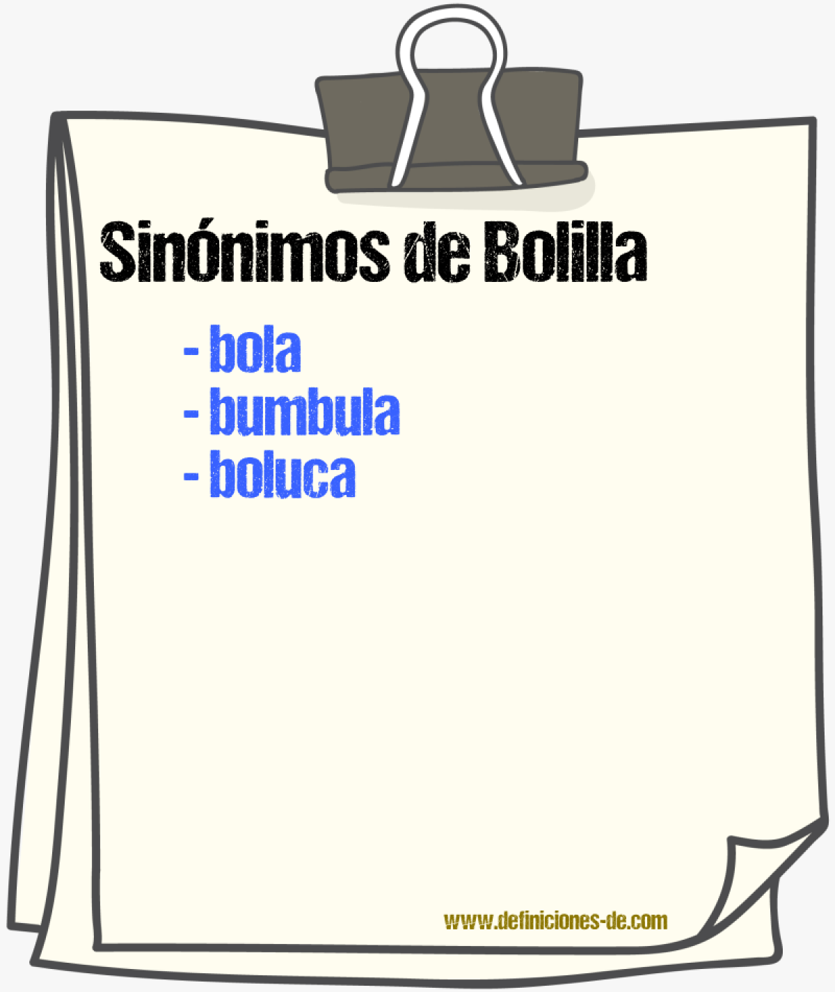 Sinnimos de bolilla