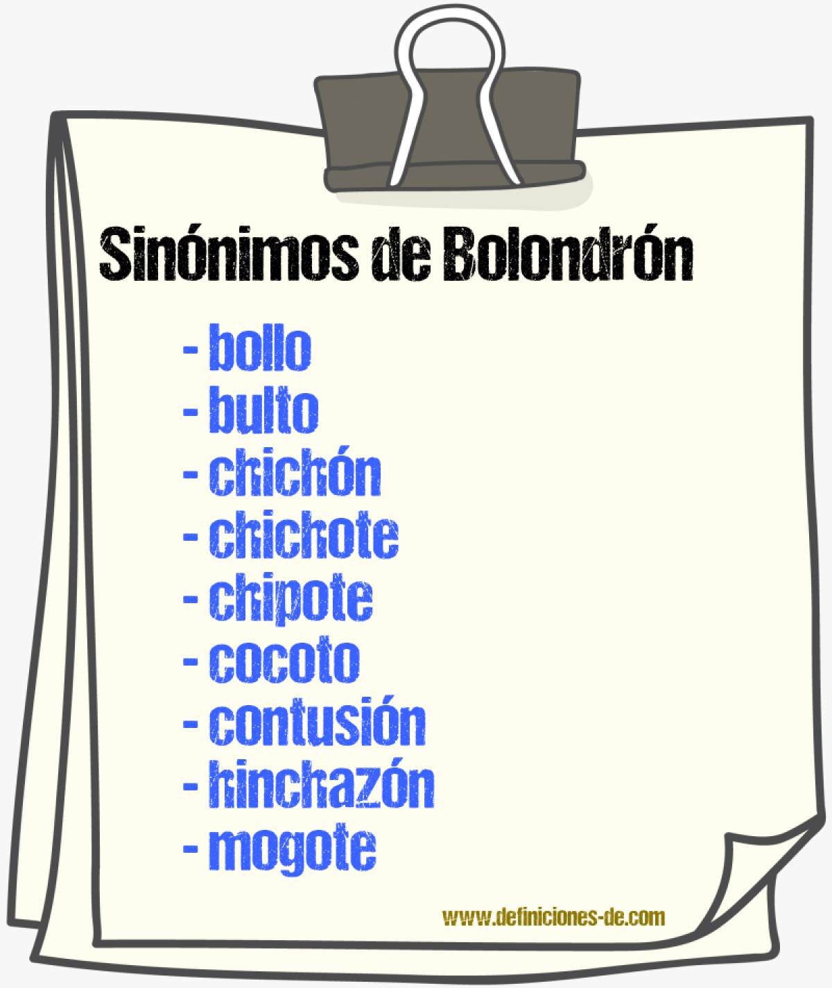 Sinnimos de bolondrn