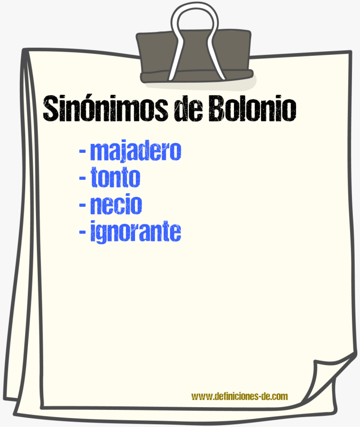 Sinnimos de bolonio