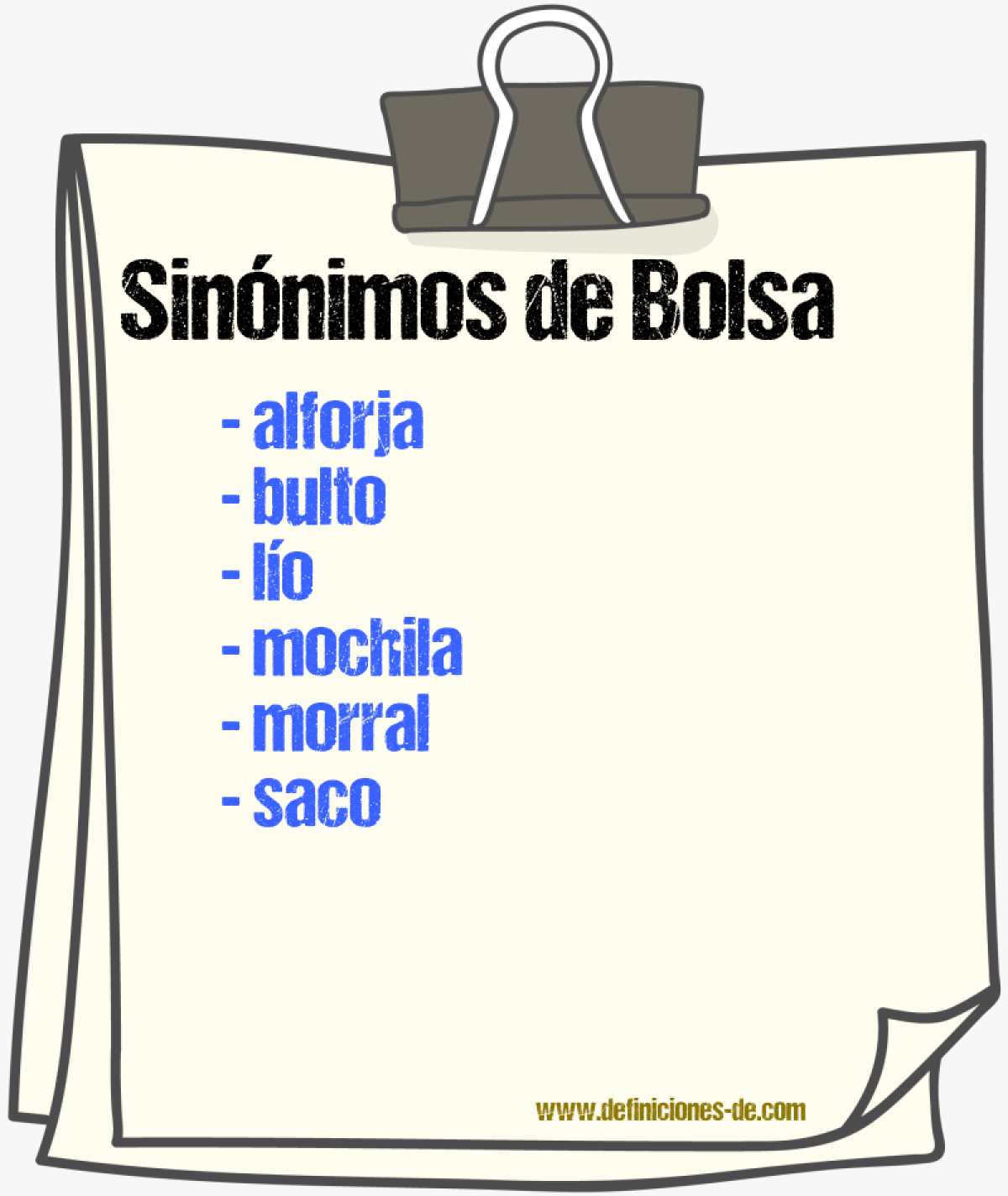 Sinnimos de bolsa