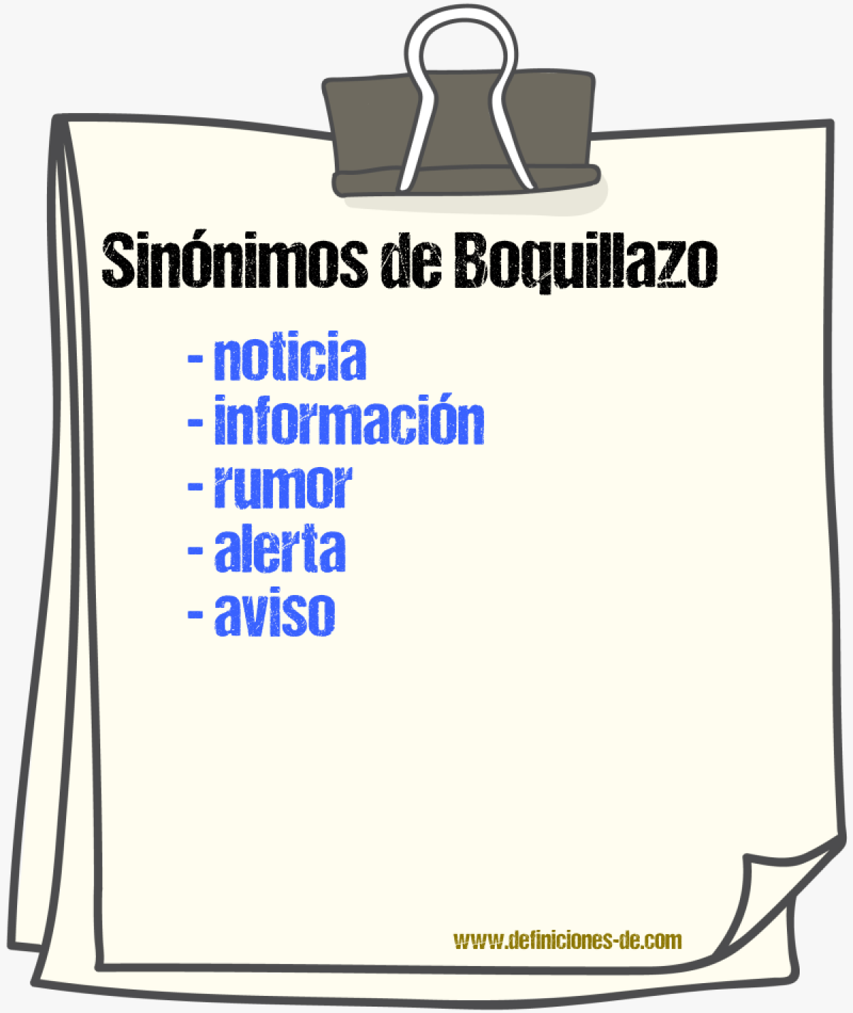 Sinnimos de boquillazo